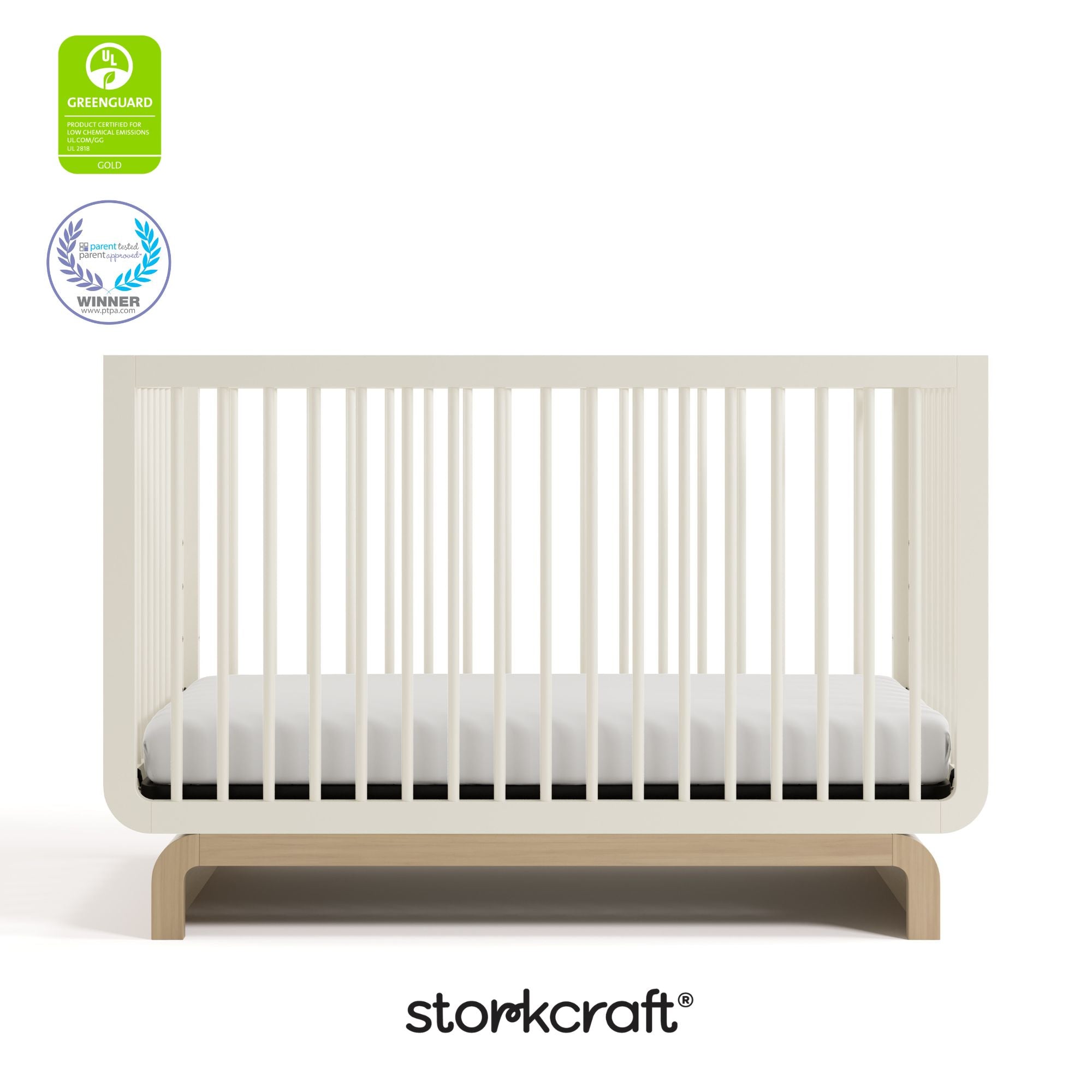 Santorini frosted oat with driftwood crib certifications callout