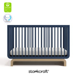 Santorini midnight blue with driftwood crib with GGG and PTPA logos on top left