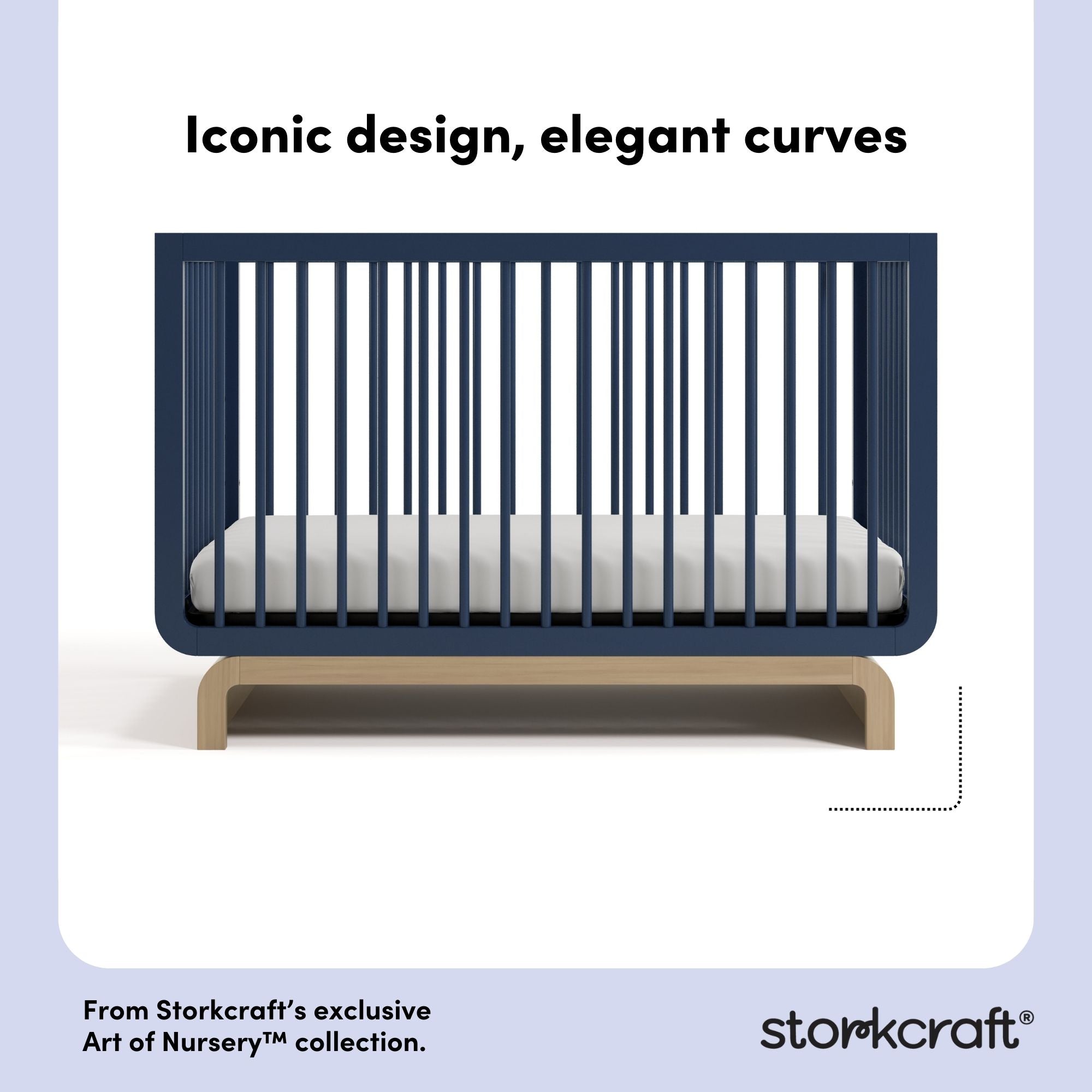 Santorini midnight blue with driftwood crib style callout