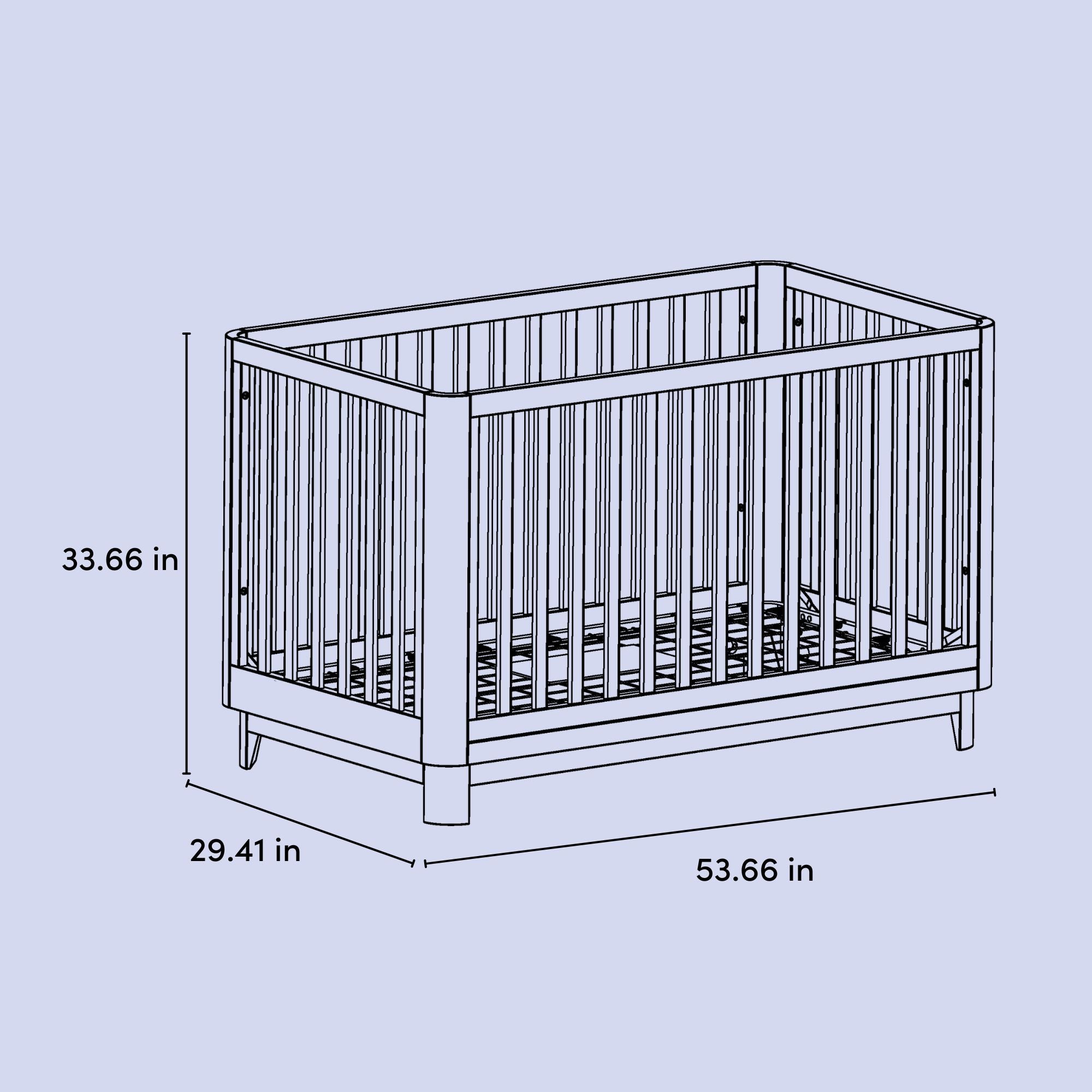 santos crib dimensions cartoon drawing