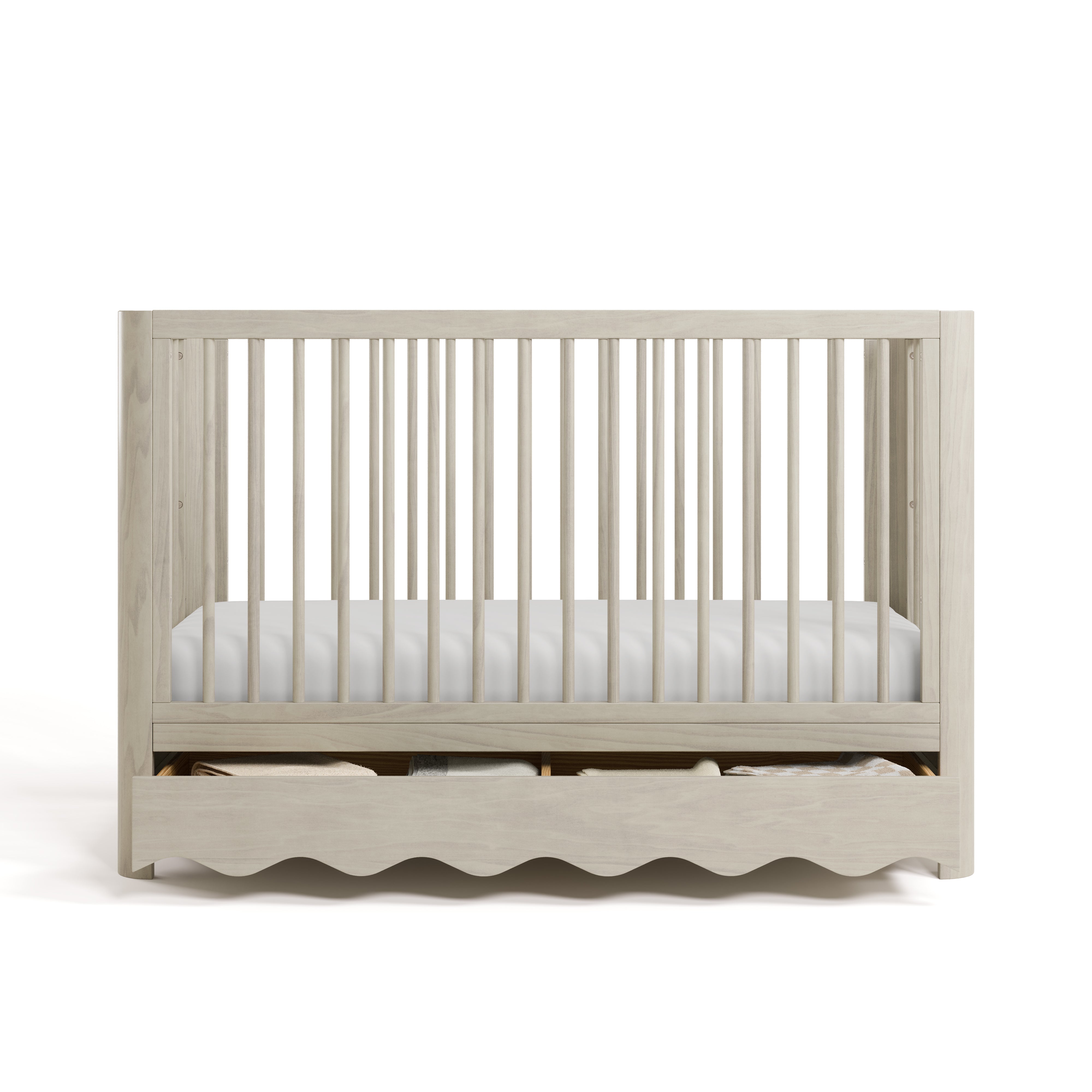 Storkcraft Casablanca 5-in-1 Convertible Crib in London Fog front facing image