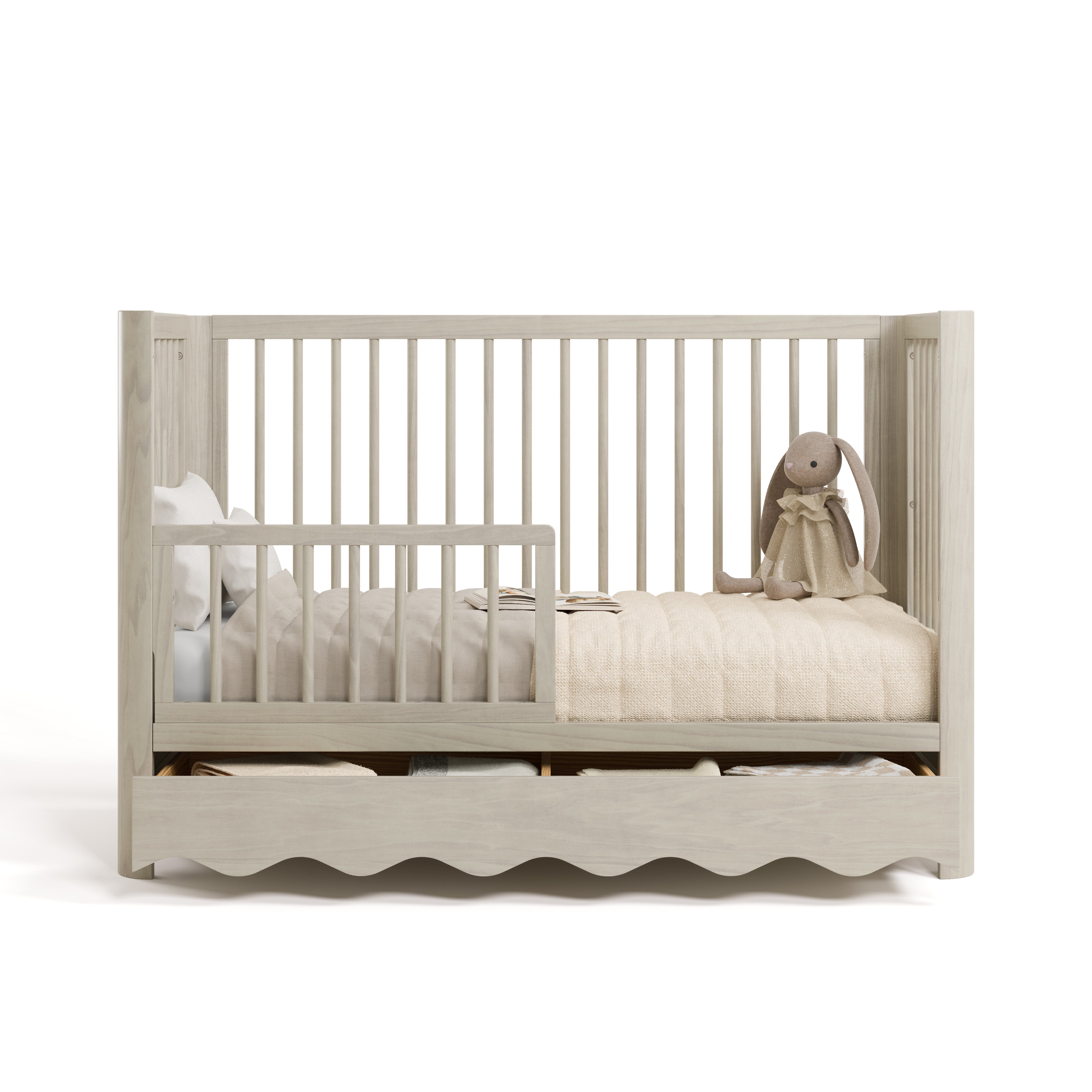 Storkcraft Casablanca 5-in-1 Convertible Crib in London Fog toddler bed image