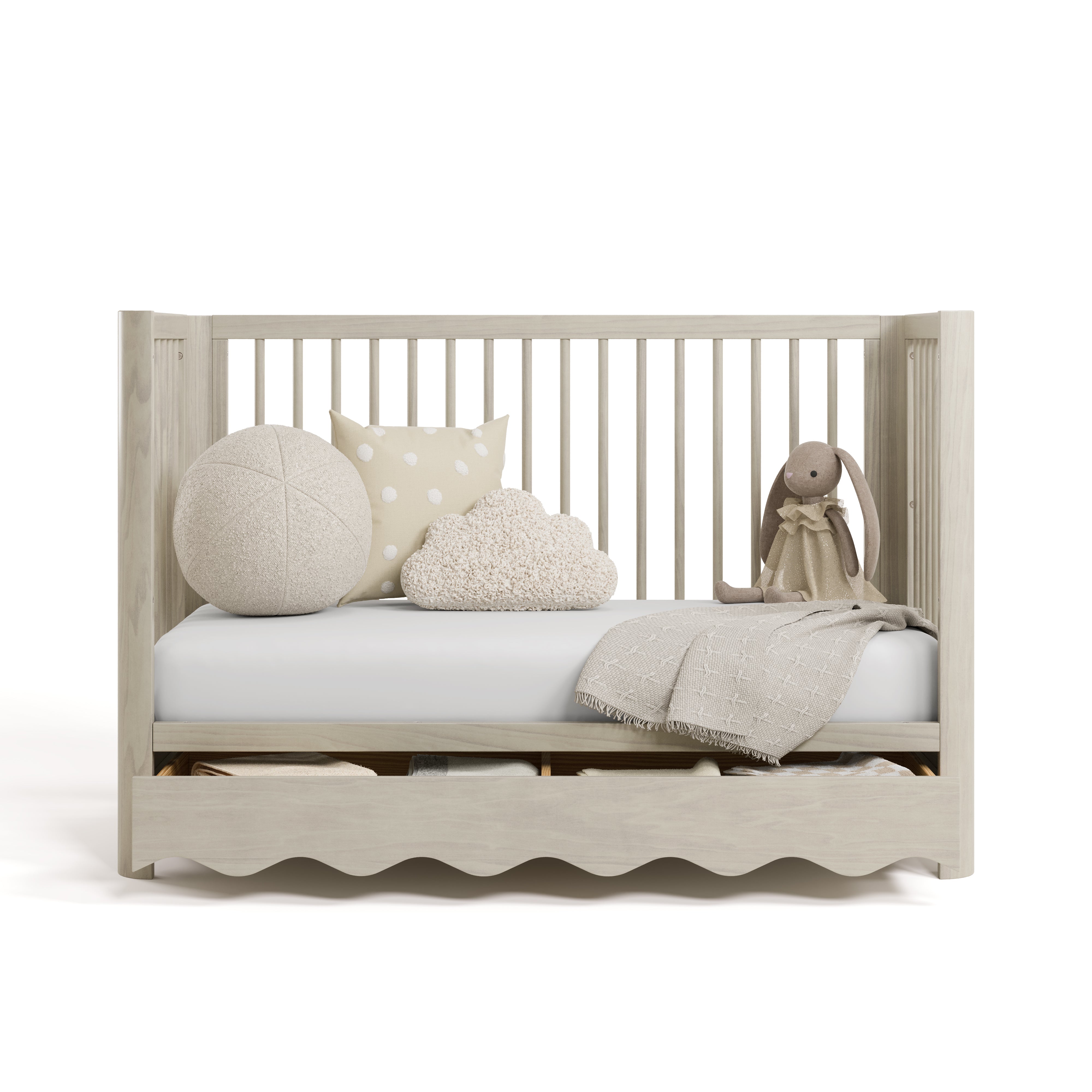 Storkcraft Casablanca 5-in-1 Convertible Crib in London Fog daybed image