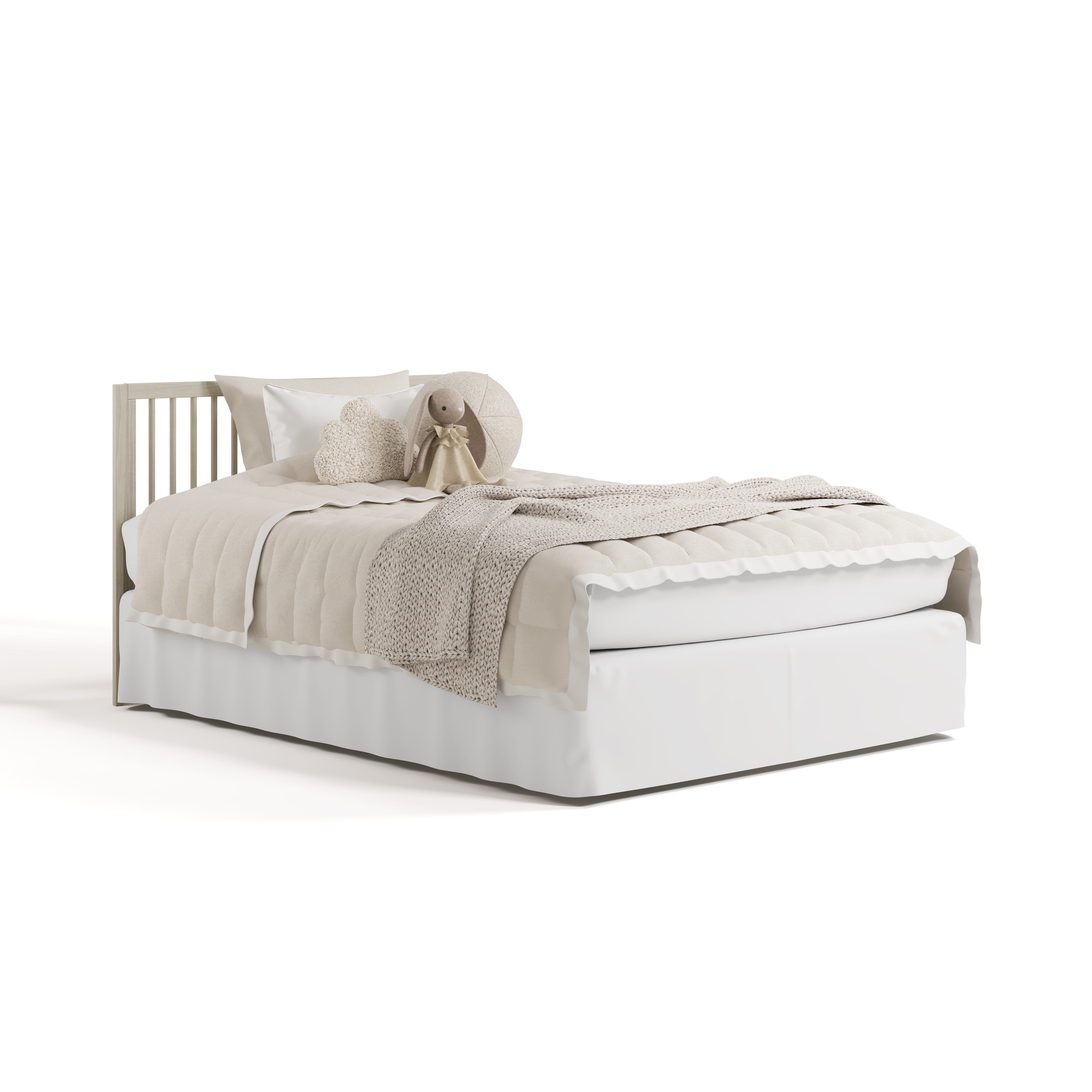 Storkcraft Casablanca 5-in-1 Convertible Crib in London Fog full bed image