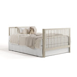 Storkcraft Casablanca 5-in-1 Convertible Crib in London Fog full bed image