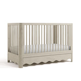 Storkcraft Casablanca 5-in-1 Convertible Crib in London Fog angled image