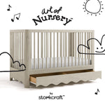 Storkcraft Casablanca 5-in-1 Convertible Crib in London Fog callout image