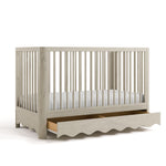 Storkcraft Casablanca 5-in-1 Convertible Crib in London Fog angled
image