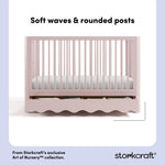 Casablanca blush crib with drawer style callout