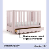 Casablanca blush crib with drawer full-size drawer callout