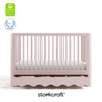 Casablanca blush crib with drawer with GGG and PTPA logos on top left