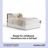 Casablanca hazelnut crib with drawer full-size bed callout