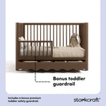 Casablanca hazelnut crib in toddler bed conversion callout image