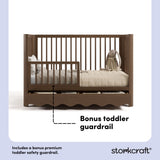Casablanca hazelnut crib in toddler bed conversion callout image