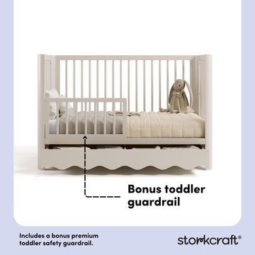 Storkcraft® Casablanca™ Deluxe 5-in-1 Convertible Crib with Drawer and Bonus Toddler Guardrail