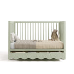 Casablanca sage crib with drawer converted to daybed