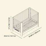 Storkcraft Casablanca 5-in-1 Convertible Crib in London Fog dimensions image 