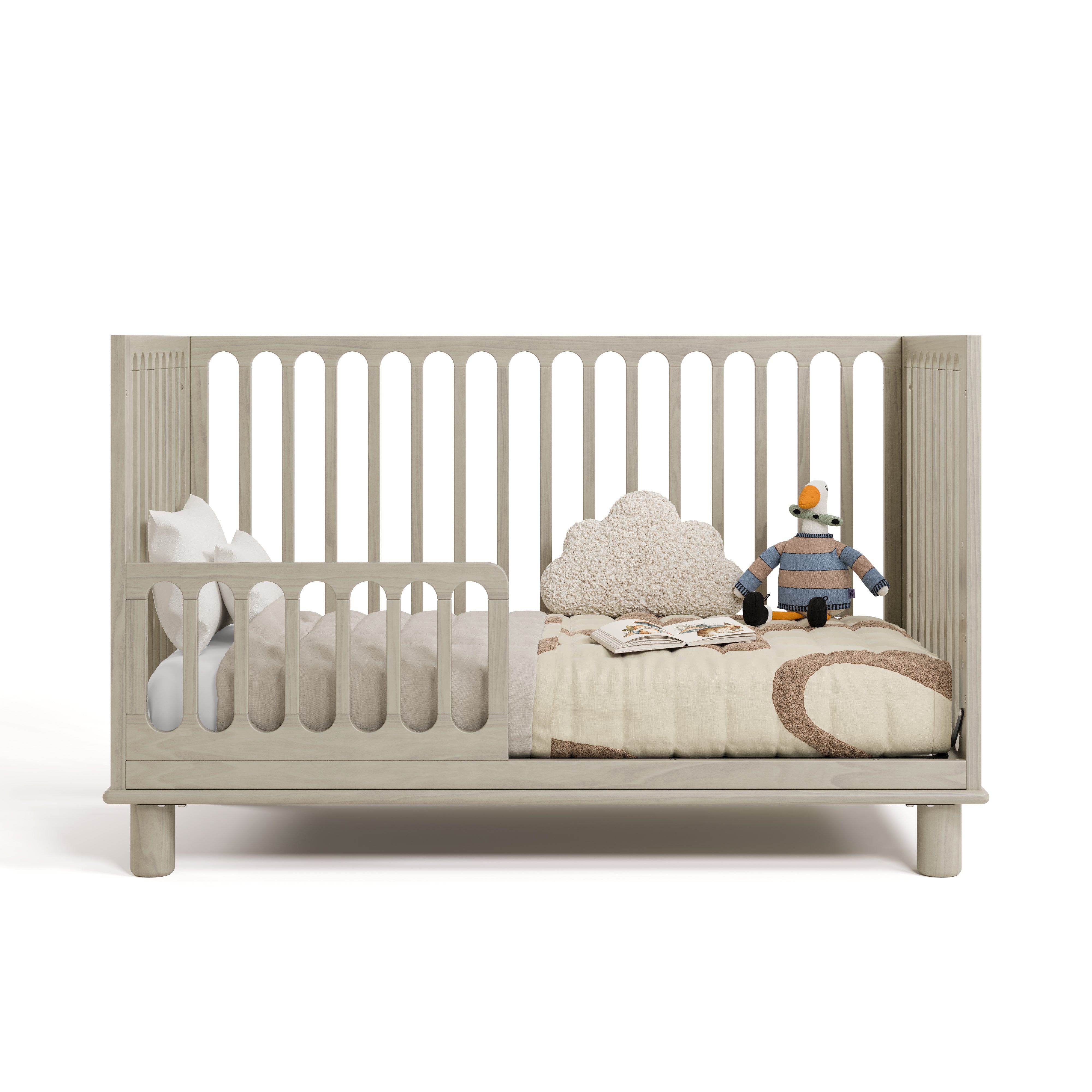 Storkcraft Sicily 3-in-1 Convertible Crib in London Fog toddler bed Image