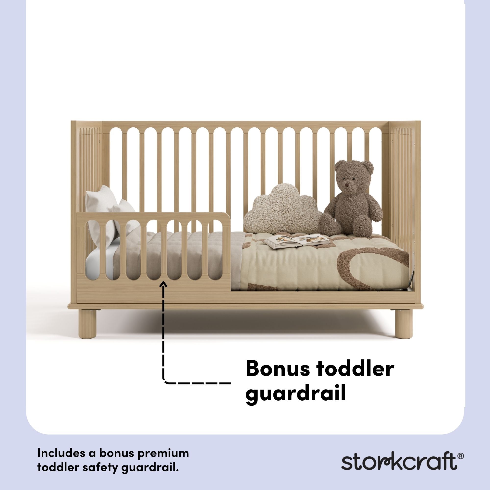 sicily driftwood crib toddler bed conversion callout