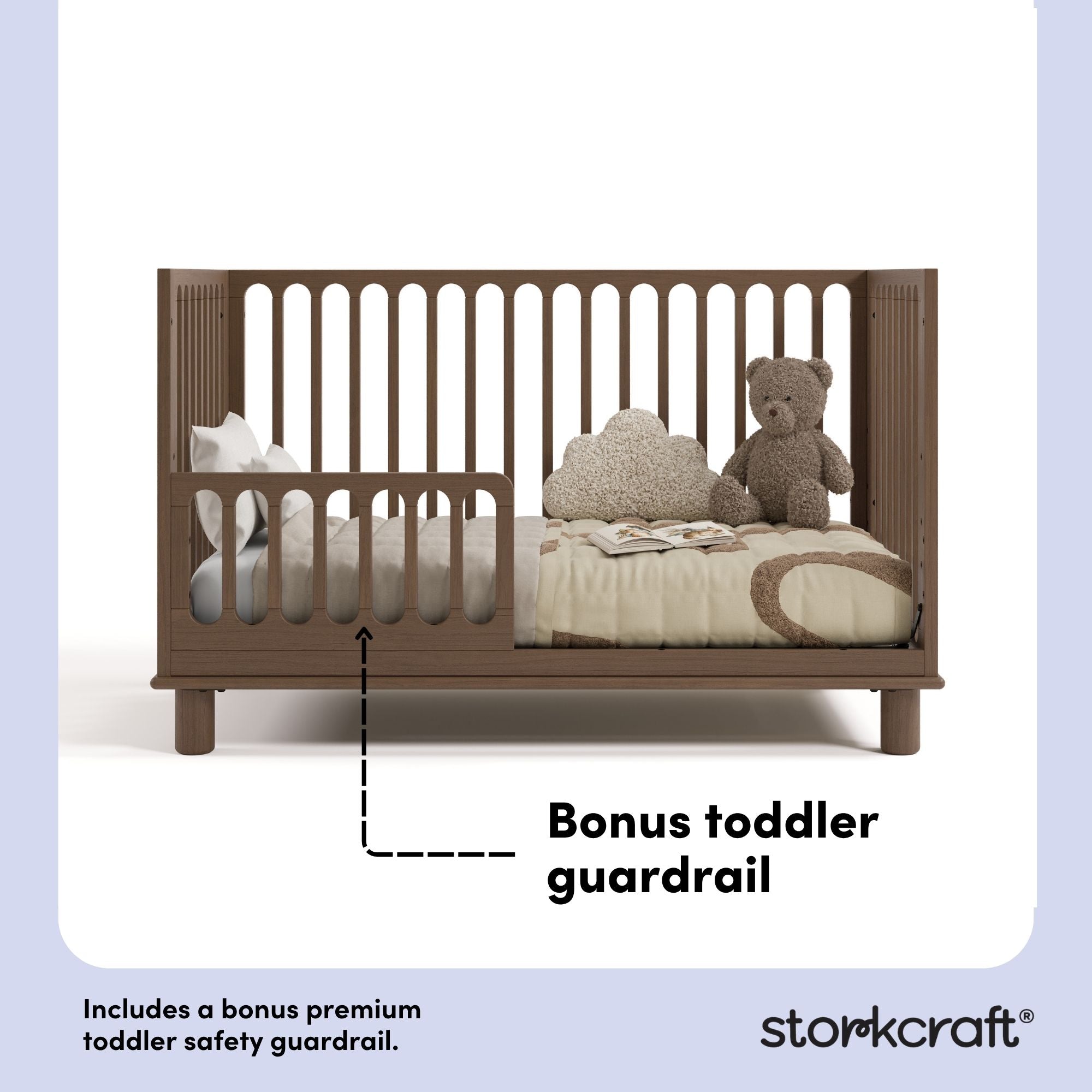 sicily hazelnut crib toddler bed conversion callout