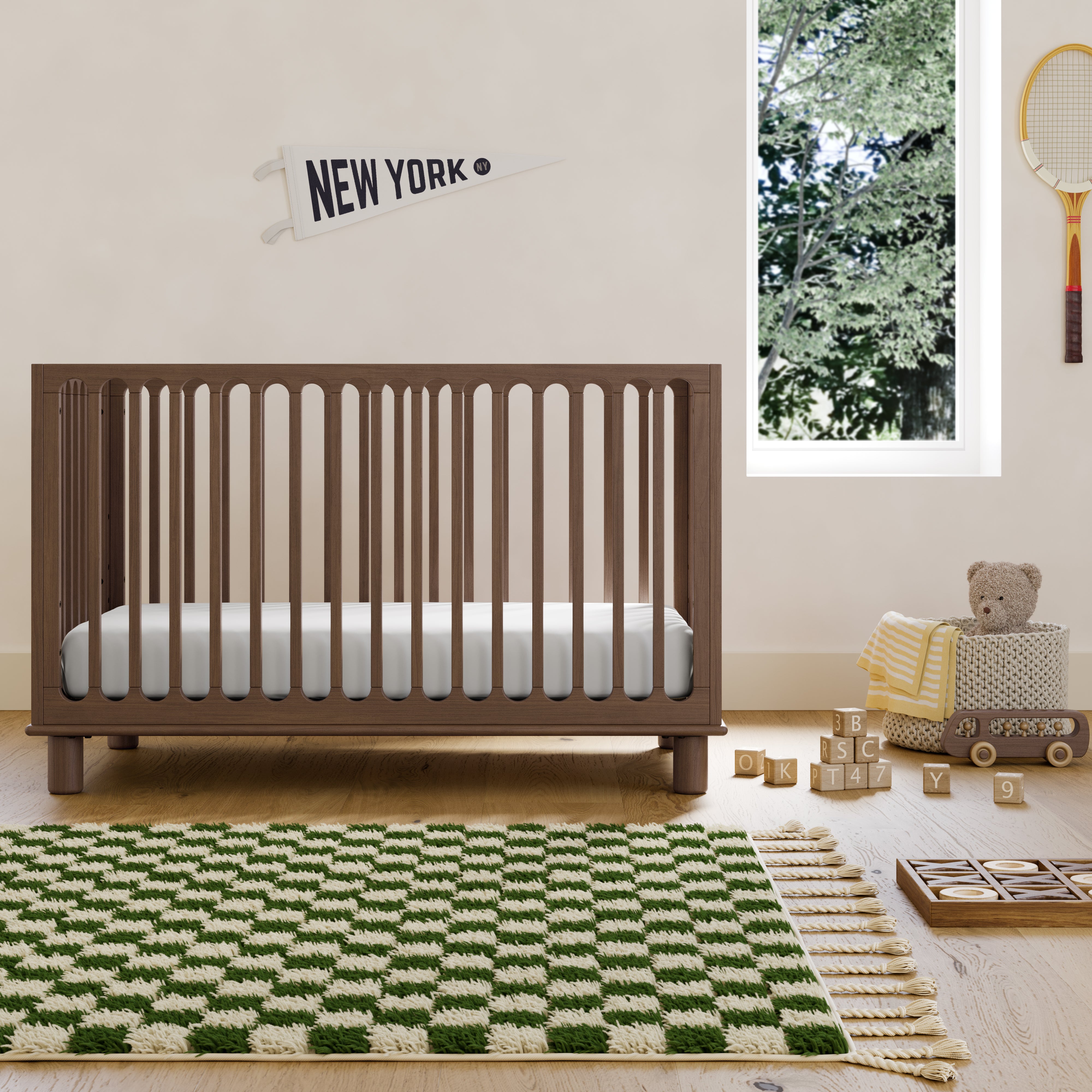 Sicily hazelnut crib in a nursery