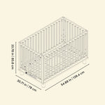 Storkcraft Sicily 3-in-1 Convertible Crib in London Fog dimensions