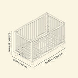 Storkcraft Sicily 3-in-1 Convertible Crib in London Fog dimensions