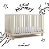 Sicily frosted oat with driftwood crib with black doodles overlaid on image