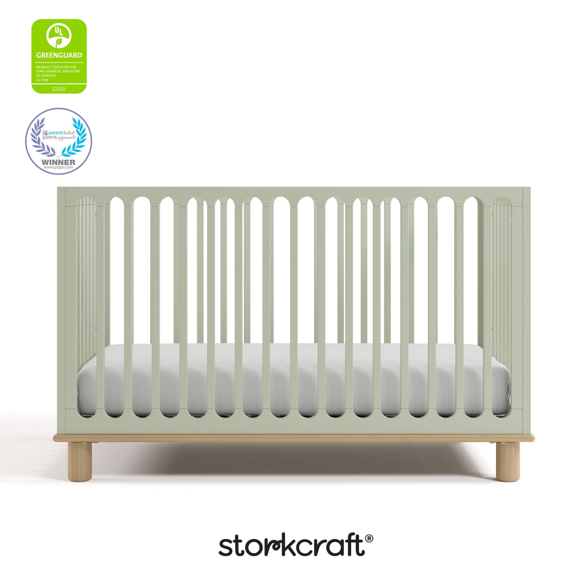 sicily sage with driftwood crib with GGG and PTPA logo on top left