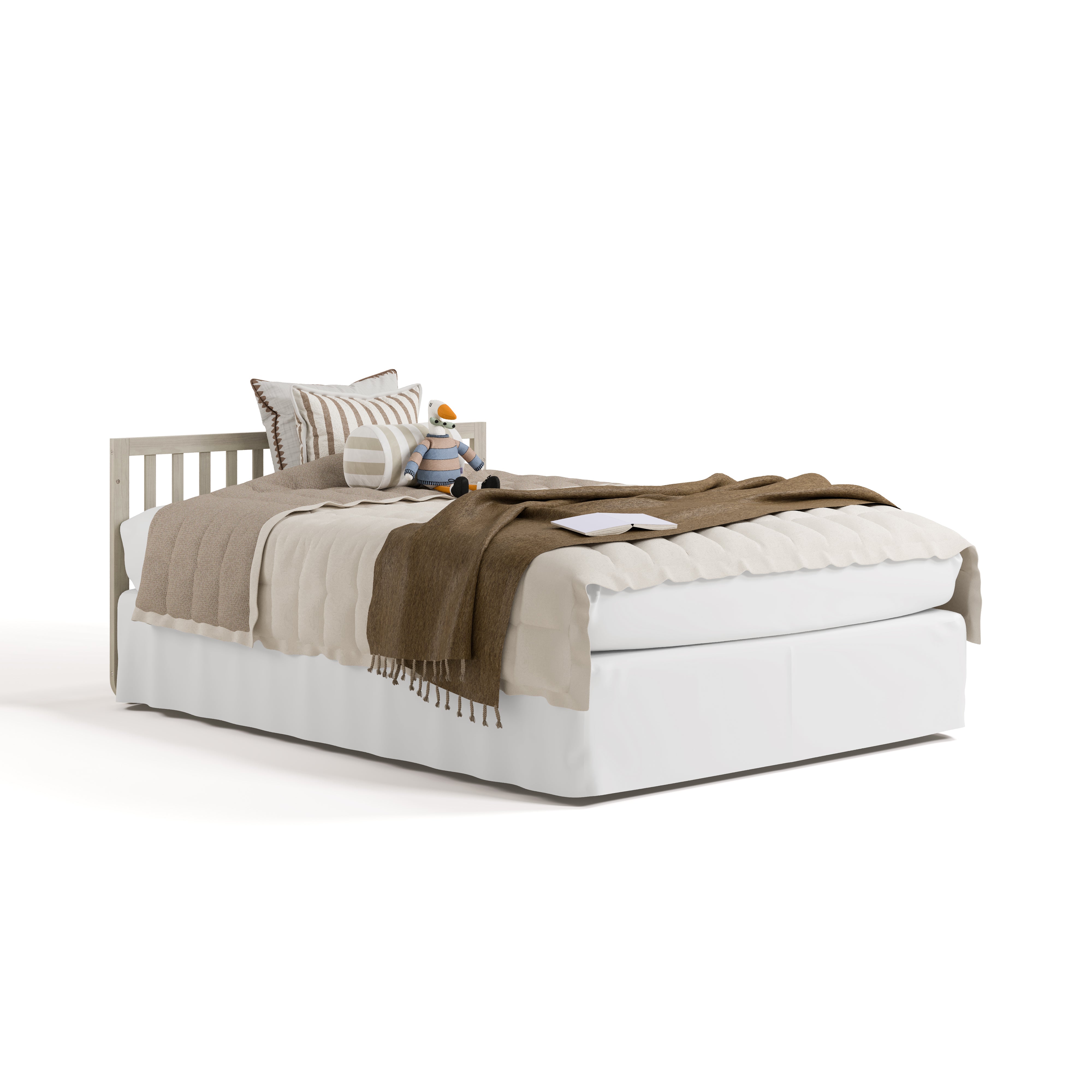 Storkcraft Amalfi Crib in Frosted Oat Full Bed stage