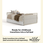 Storkcraft Amalfi Crib in Frosted Oat Callout image