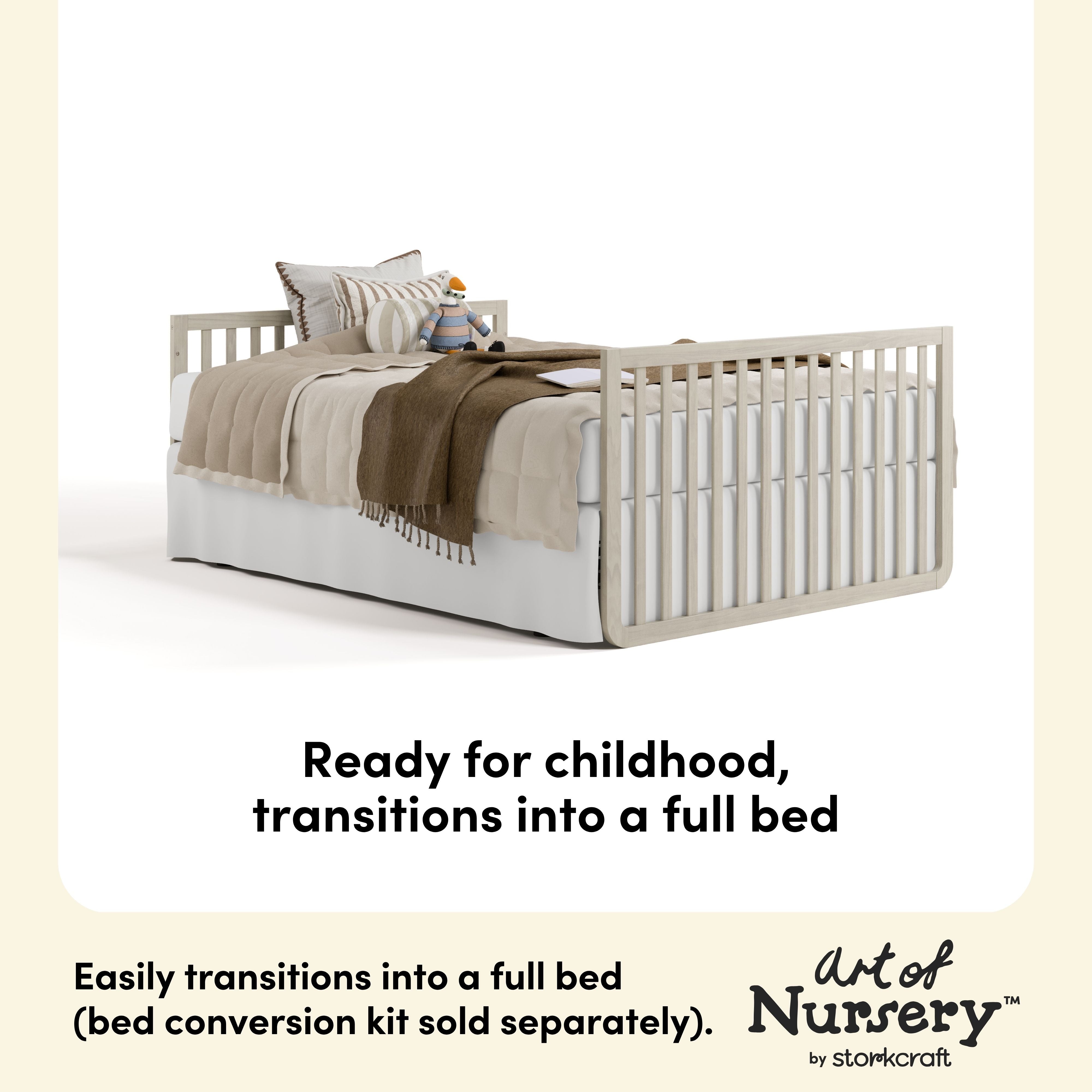 Storkcraft Amalfi Crib in Frosted Oat Callout image