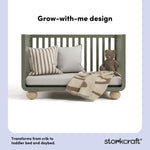 Amalfi olive with driftwood crib daybed callout