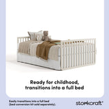 Amalfi frosted oat with driftwood crib full bed callout