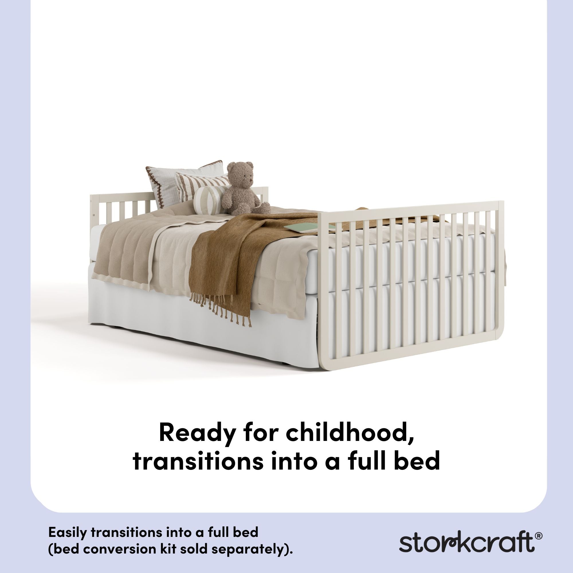 Amalfi frosted oat with driftwood crib full bed callout
