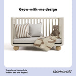 Amalfi frosted oat with driftwood crib daybed callout