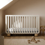 Amalfi frosted oat with driftwood crib in nursery