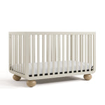 Angle view of Amalfi frosted oat with driftwood crib