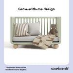Amalfi sage with driftwood crib daybed callout