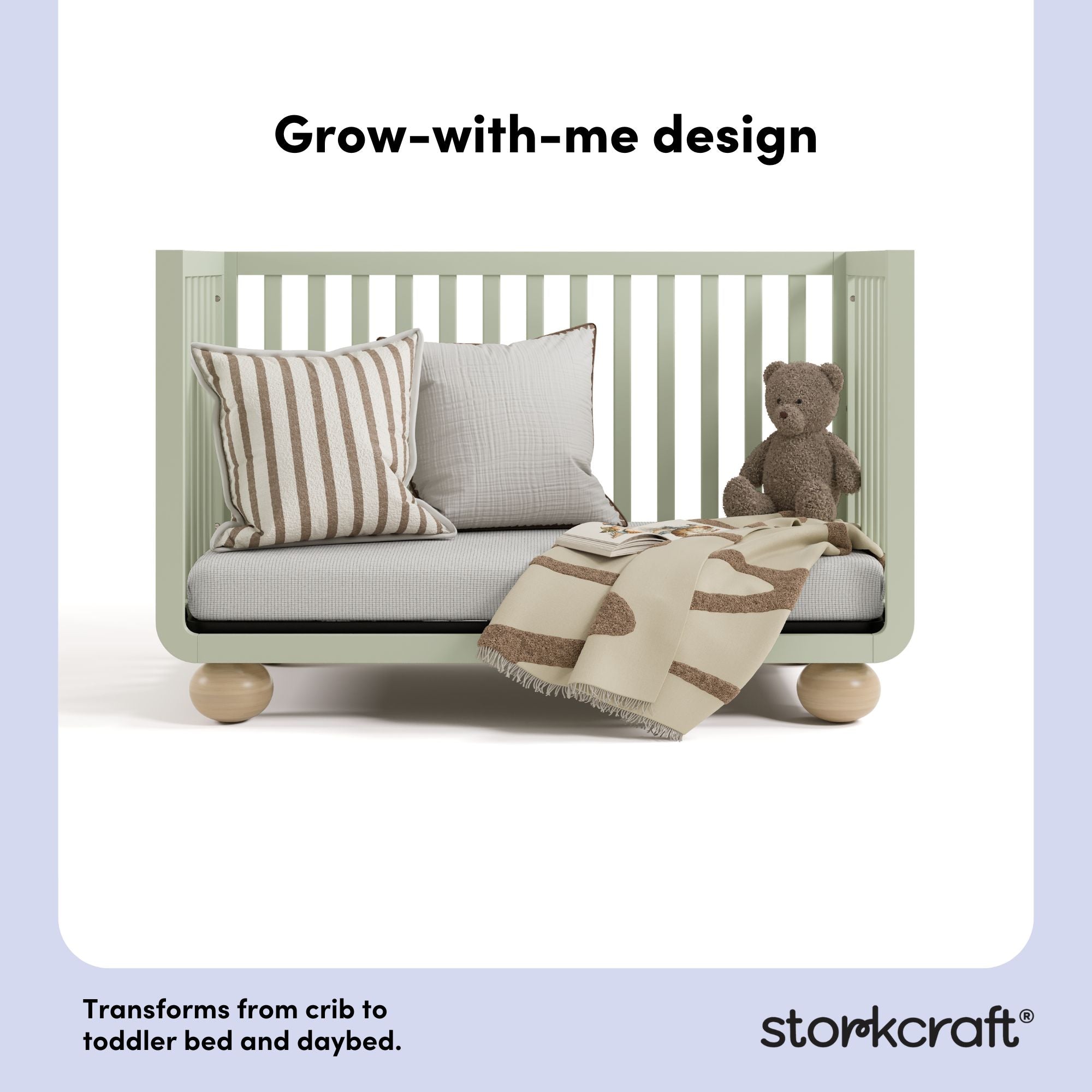 Amalfi sage with driftwood crib daybed callout