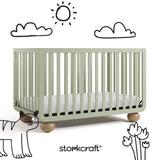 Amalfi sage with driftwood crib with black doodles overlaid on image
