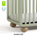 Amalfi sage with driftwood crib with GGG and PTPA logos on top left