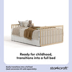 Amalfi driftwood crib full bed callout