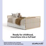 Amalfi driftwood crib full bed callout