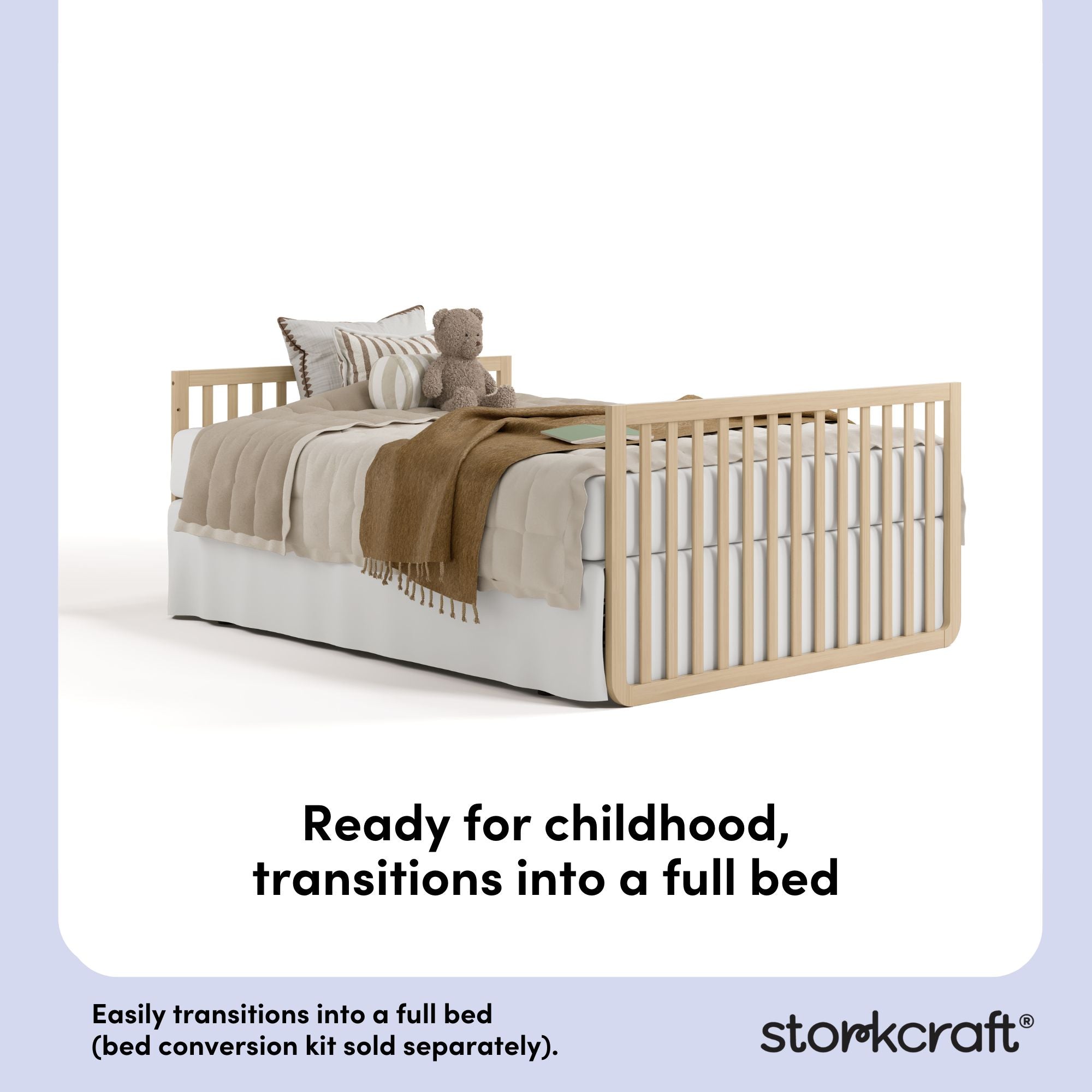 Amalfi driftwood crib full bed callout