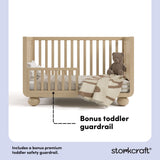 Amalfi driftwood crib bonus toddler guardrail callout