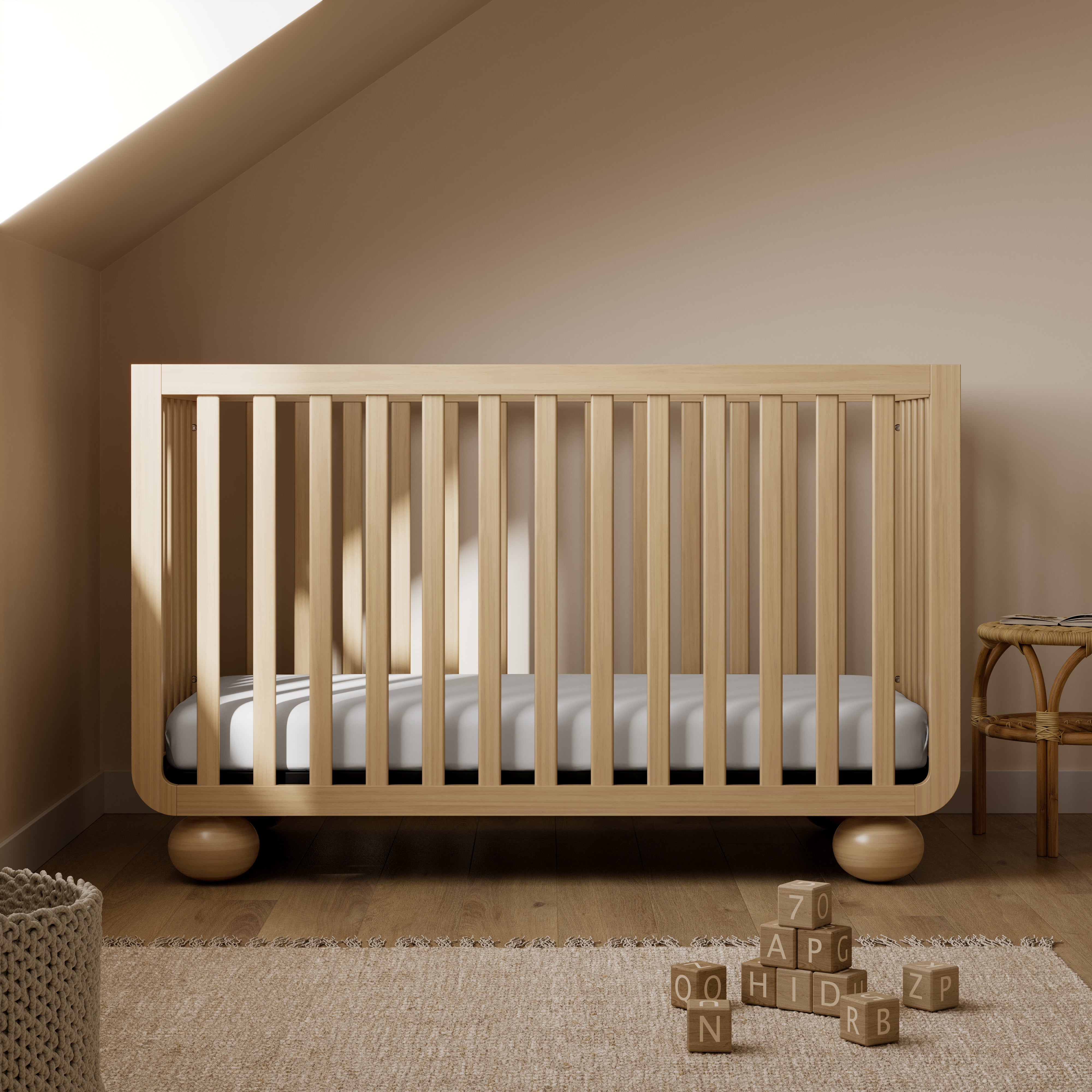 Amalfi driftwood crib in nursery