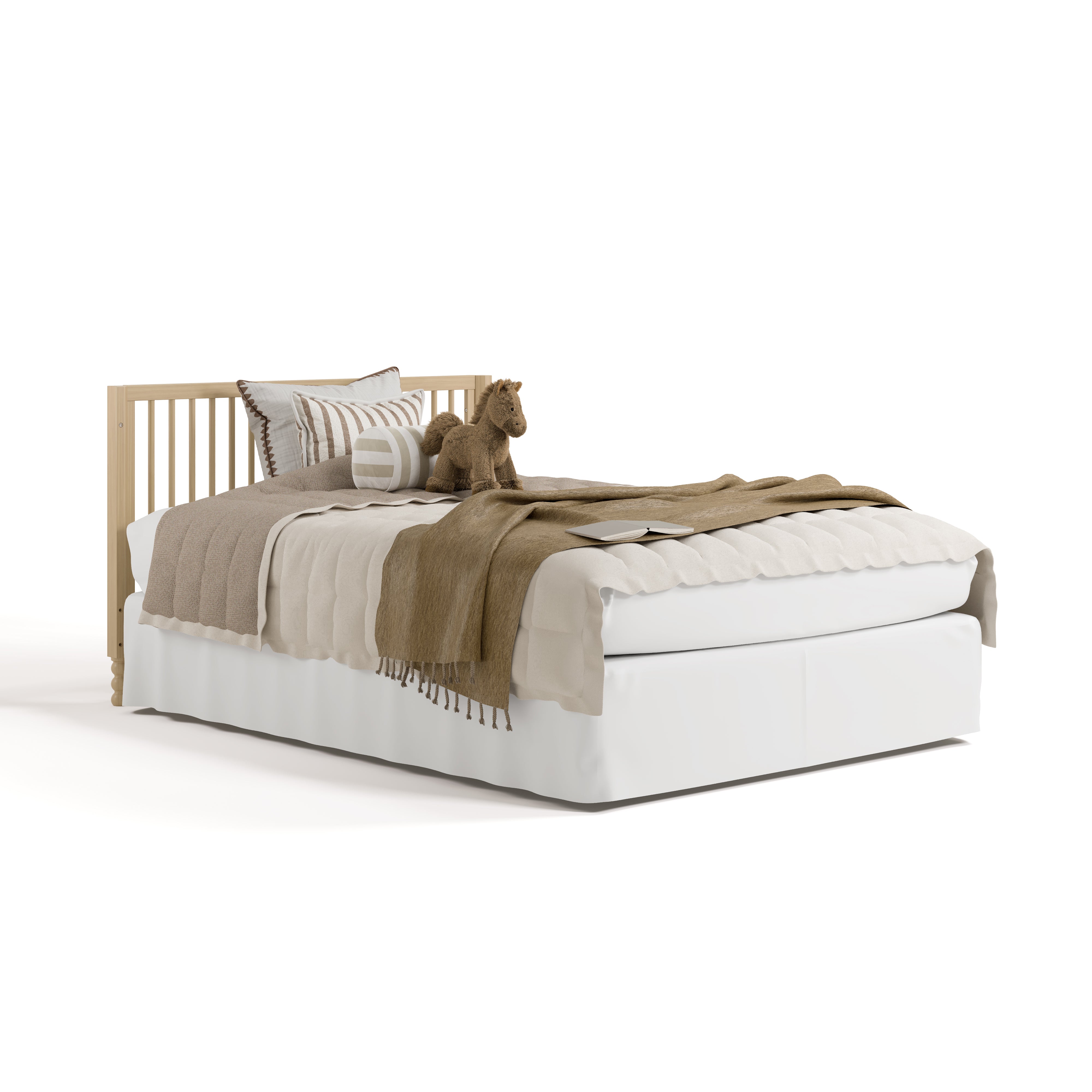 Rio driftwood crib converted to full-size bed