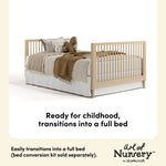 Rio driftwood crib full-size bed callout
