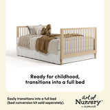 Rio driftwood crib full-size bed callout